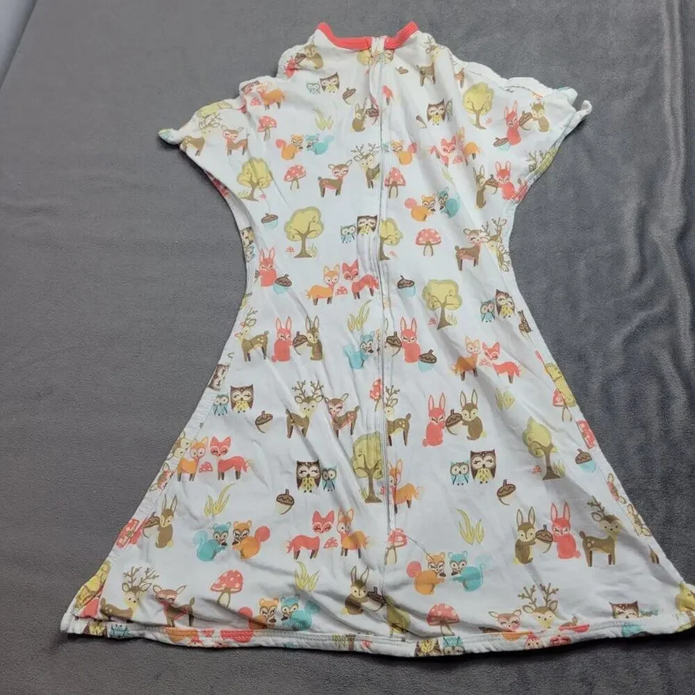 Sleeping Baby INC Baby Sleep Sack Woodland Animals Print Small 4M-8M 100% Cotton